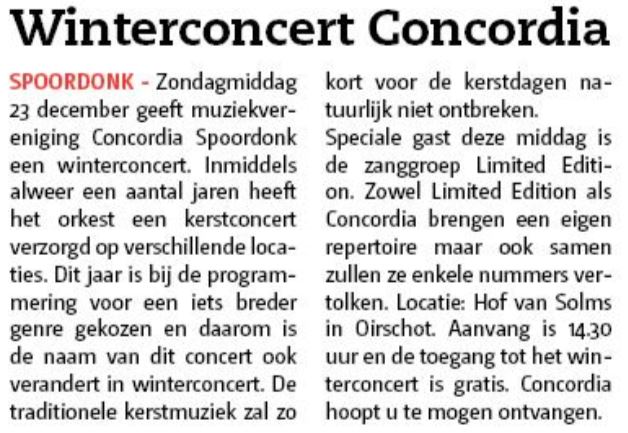 Weekjournaal Winterconcert Weekjournaal Winterconcert