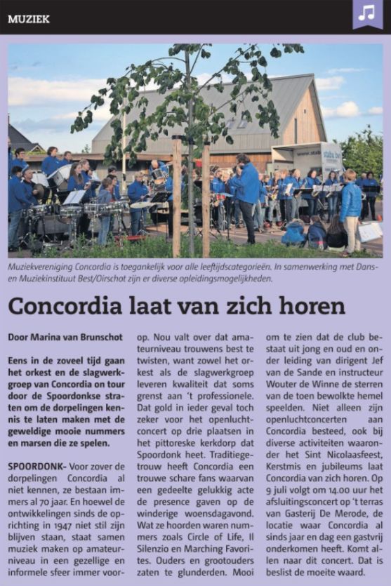 Concordia laat van zich horen